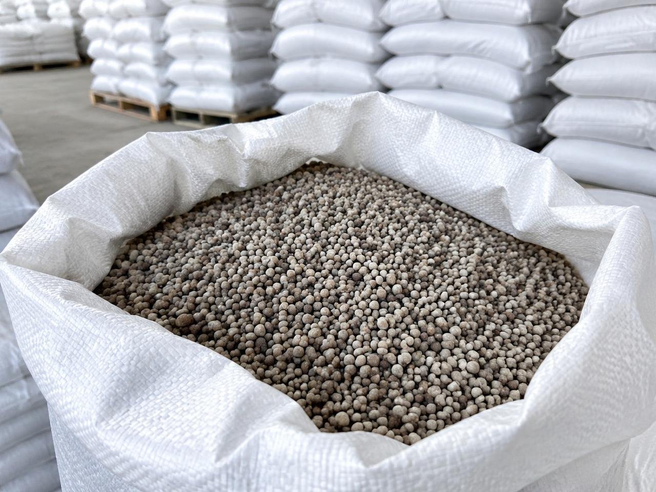 Fertilizantes NPK em grânulos — imagem ilustrativa